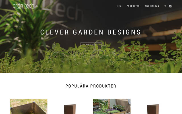 Skärmdump av grdn.tech