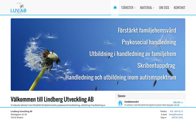 Skärmdump av luvab.se